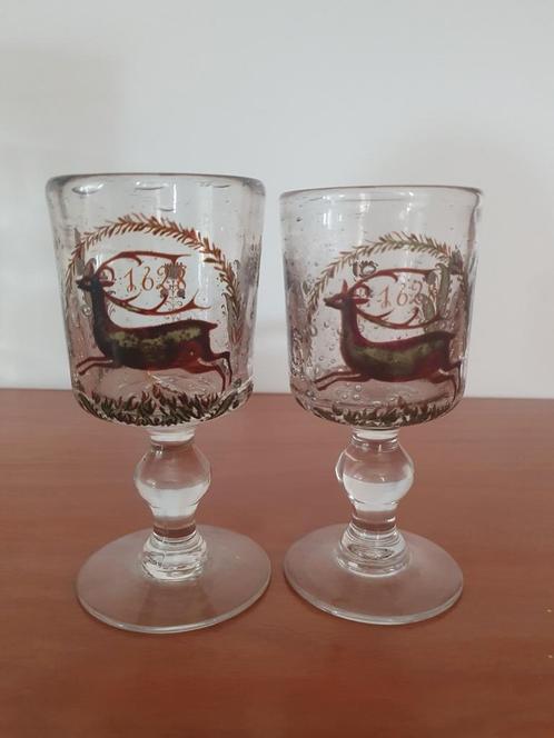 Handgeblazen bubbelglazen Alfred Taube, Verzamelen, Glas en Borrelglaasjes, Zo goed als nieuw, Ophalen of Verzenden