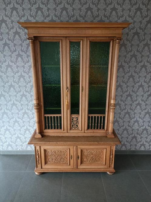 antieke eiken kast, bibliotheek, buffetkast PRIJSVERLAGING, Huis en Inrichting, Kasten | Buffetkasten, Gebruikt, 25 tot 50 cm
