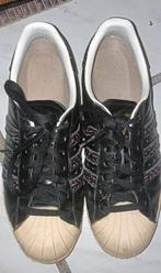 Tk 41.5 superstar adidas zwart paarse stipjes, Ophalen of Verzenden, Zo goed als nieuw, Zwart, Sneakers of Gympen