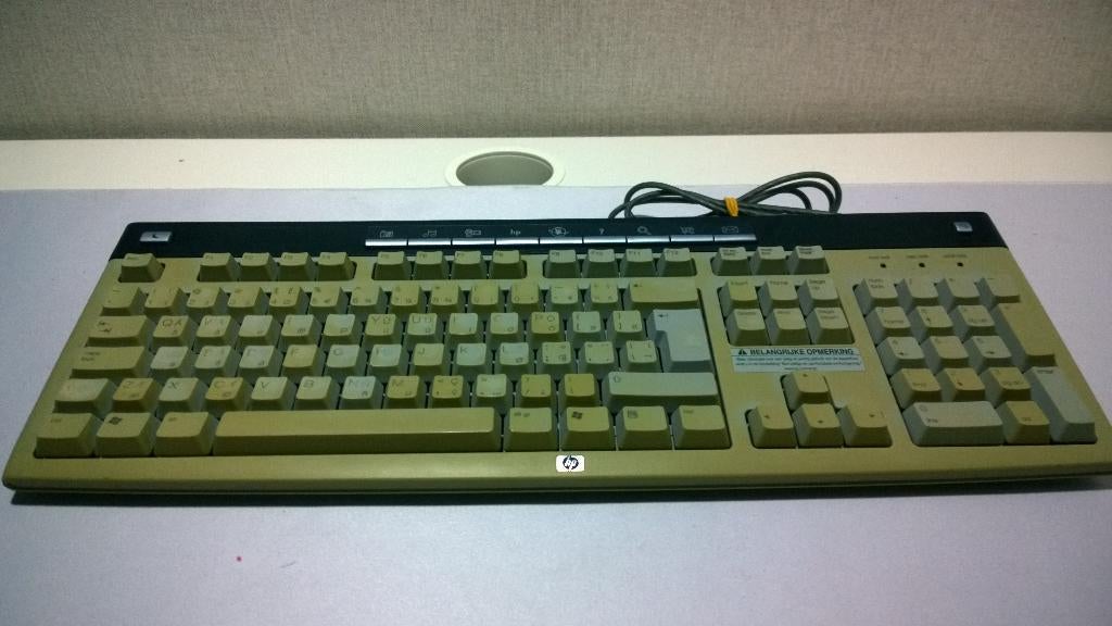 Keyboard HP model 5183, PS2 aansluiting, Grijs beige, Computers en Software, Toetsenborden, Ophalen, Hp, Gebruikt, Qwerty