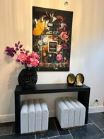 Nieuwe eiken sidetables met houtnerf op maat!, Huis en Inrichting, Tafels | Sidetables, Ophalen of Verzenden, Nieuw, 25 tot 50 cm