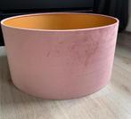 Roze velvet lampenkap, Huis en Inrichting, Lampen | Lampenkappen, Ophalen, Zo goed als nieuw, Rond, Minder dan 25 cm