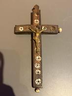 reliekenkruis of reliek-kruis, devotie, jezus, inri, heilig, Antiek en Kunst, Antiek | Religie, Verzenden
