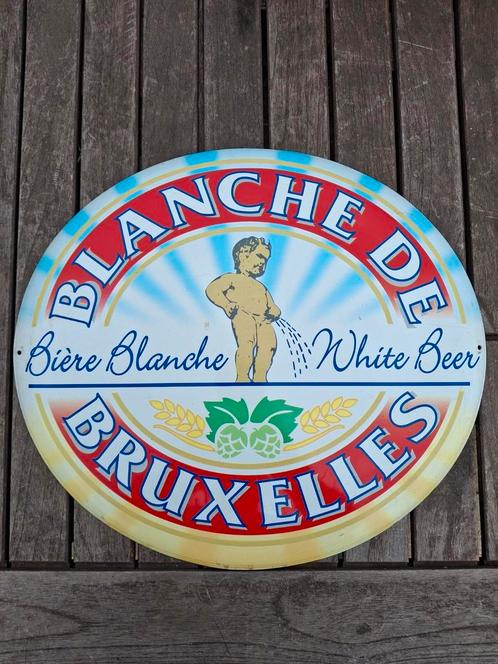 Reclamebord Blanche de Bruxelles, Verzamelen, Biermerken, Zo goed als nieuw, Reclamebord, Plaat of Schild, Overige merken, Ophalen of Verzenden