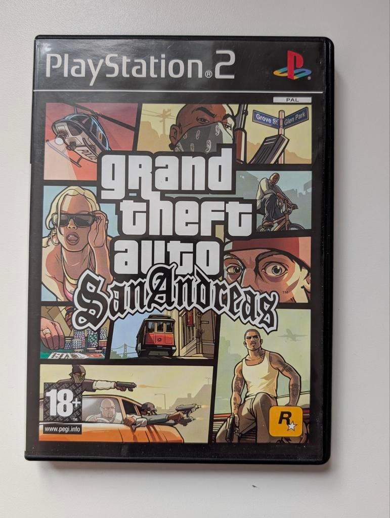 GTA San Andreas PS2 (Zonder Disc), Avontuur en Actie, Gebruikt, Vanaf 18 jaar, 1 speler