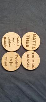 Onderzetters hout op zijn Rotterdams., Ophalen, Nieuw, Glas of Kopje