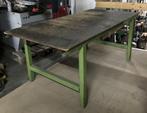 Werkbank, 202x99x81 cm, stalen frame, multiplex blad, Ophalen, Gebruikt, 170 cm of meer