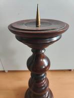 Grote houten kandelaar (zonder kaars), Ophalen, Zo goed als nieuw, Hout