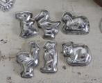 Lot van 6 kleine oude dieren chocolademallen chocolademal, Ophalen of Verzenden