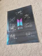 Bts poster met handtekeningen en afbeelding, Verzamelen, Posters, Rechthoekig Staand, Ophalen of Verzenden, Zo goed als nieuw
