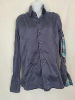 Net donkerblauw katoenen overhemd mt M merk Wam Denim, Blauw, ., Zo goed als nieuw, .