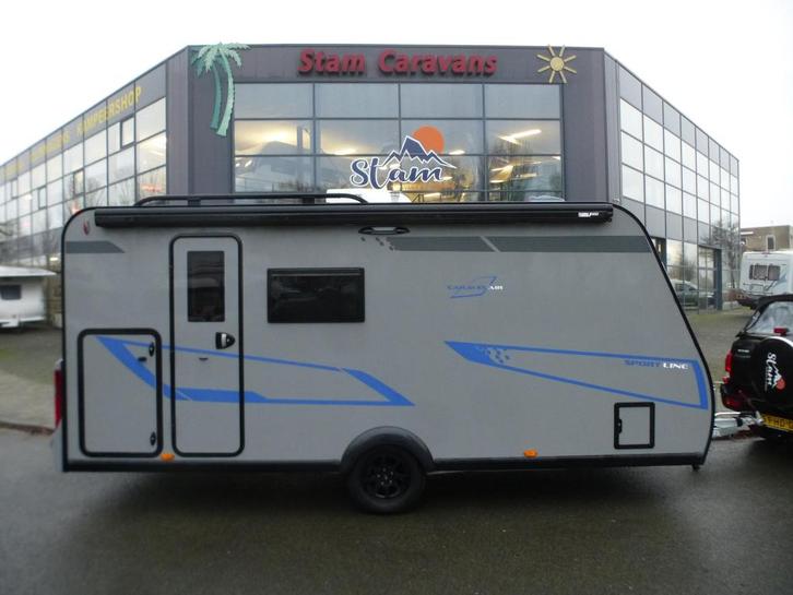 Caravelair Sport Line 476 met stapelbed, Caravans en Kamperen, Caravans, tot en met 5, 1000 - 1250 kg, Treinzit, Caravelair, Dwars-stapelbed