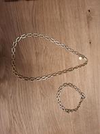 Mooie set ketting en armband, Sieraden, Tassen en Uiterlijk, Kettingen, Ophalen, Zo goed als nieuw, Goud, Overige materialen