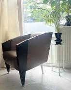 Postmoderne, leren fauteuil, design stoel in Memphis stijl, Ophalen, Gebruikt, Leer