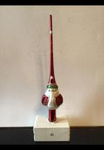 Mooie glazen kerstboom piek met afbeelding v. Kerstman 26 cm, Diversen, Kerst, Ophalen of Verzenden, Nieuw