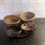 Gusta bamboe schalen - 5 stuks, Overige materialen, Nieuw, Ophalen of Verzenden, Schaal of Schalen