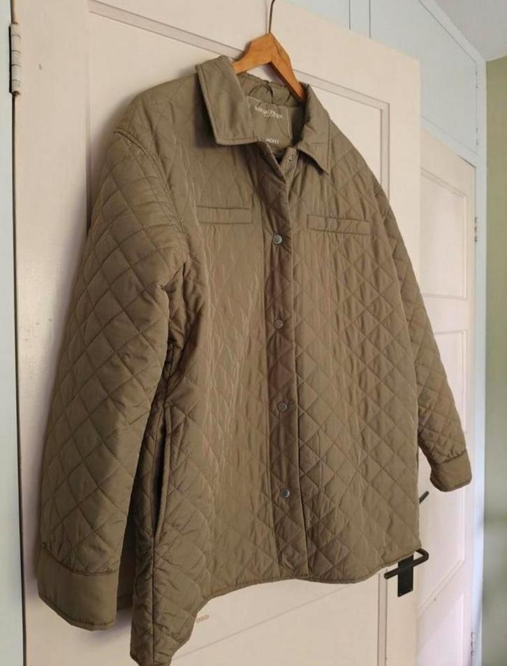 Ilse Jacobsen mt 42 doorgestikt (tussen) jas, Kleding | Dames, Jassen | Winter, Zo goed als nieuw, Groen, Ophalen of Verzenden