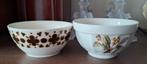 Twee oude spoelkommen met bloemmotieven, Ophalen of Verzenden