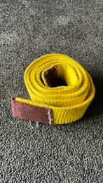 Judoband geel met bruine slippen, Gebruikt, Vechtsportmateriaal, Judo, Ophalen of Verzenden