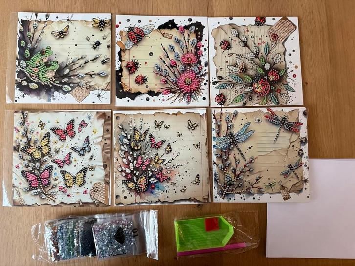 Daimond painting kaarten voor sponsering van Alpe d huzes, Hobby en Vrije tijd, Kaarten | Zelfgemaakt, Ophalen of Verzenden