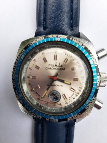 Ruhla chronograph worldtimer diver. goedwerkend mooie staat beschikbaar voor biedingen