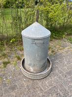 Zinken kippenvoerbak, Ophalen, Gebruikt, Drinken en Voederen