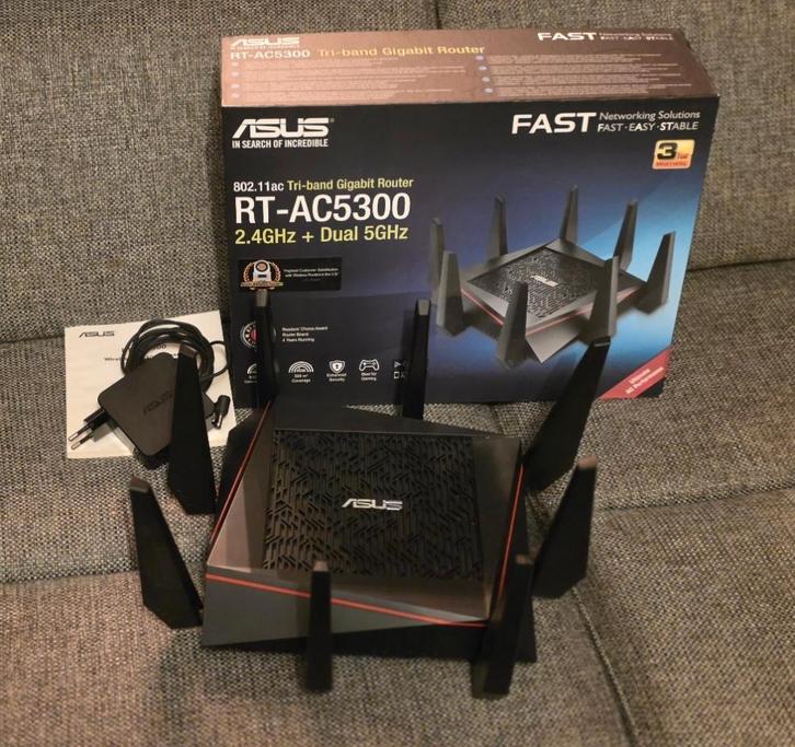 ASUS RT-AC5300 Tri-Band Gaming Router, Computers en Software, Routers en Modems, Zo goed als nieuw, Router, Ophalen of Verzenden