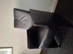 2  zwart lederen eetkamerstoelen, Huis en Inrichting, Stoelen, Ophalen, Gebruikt, Zwart, Twee