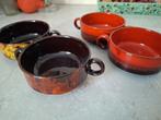 Retro soepkommen bruin/oranje/geel, Ophalen of Verzenden, Huis en Inrichting
