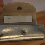 Zilveren kunstleer lipstick-,glosshouder spiegel 8.5x3.5x3.5, Ophalen of Verzenden, Zo goed als nieuw