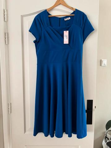 Blauwe jurk Topvintage mt 18 (44/46) beschikbaar voor biedingen