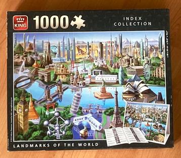 Prachtige puzzel 1000 stukjes, Landmarks of the world beschikbaar voor biedingen