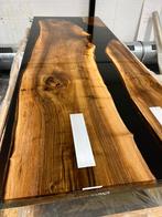 Showroomuitverkoop! Epoxy eettafel riviertafel walnoot, Vijf personen of meer, Rechthoekig, Nieuw, 200 cm of meer