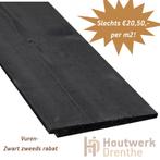 Zwart zweeds rabat - Gevelbekleding, Doe-het-zelf en Verbouw, Hout en Planken, 25 tot 50 mm, Nieuw, Plank, 300 cm of meer