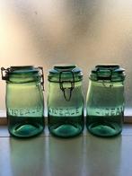 3 Franse vintage wekpotten 1lt L’Ideale, Antiek en Kunst, Antiek | Glas en Kristal, Ophalen of Verzenden