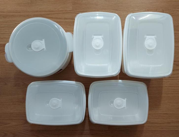 5 magnetron bakjes / voorraad bakjes van Plast Team, Huis en Inrichting, Keuken | Keukenbenodigdheden, Nieuw, Ophalen of Verzenden