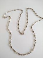 zilveren KETTING (835) deels met filigraan, lengte  60cm, Sieraden, Tassen en Uiterlijk, Antieke sieraden, Ophalen of Verzenden