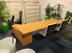 7 x Directiebureau Ahrend (slinger), bamboe, 270 x 110 cm., Ophalen, In hoogte verstelbaar, Gebruikt, Bureau