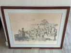 Dutchchamp Veld artillerie school lithografie 69/83, Antiek en Kunst, Ophalen of Verzenden