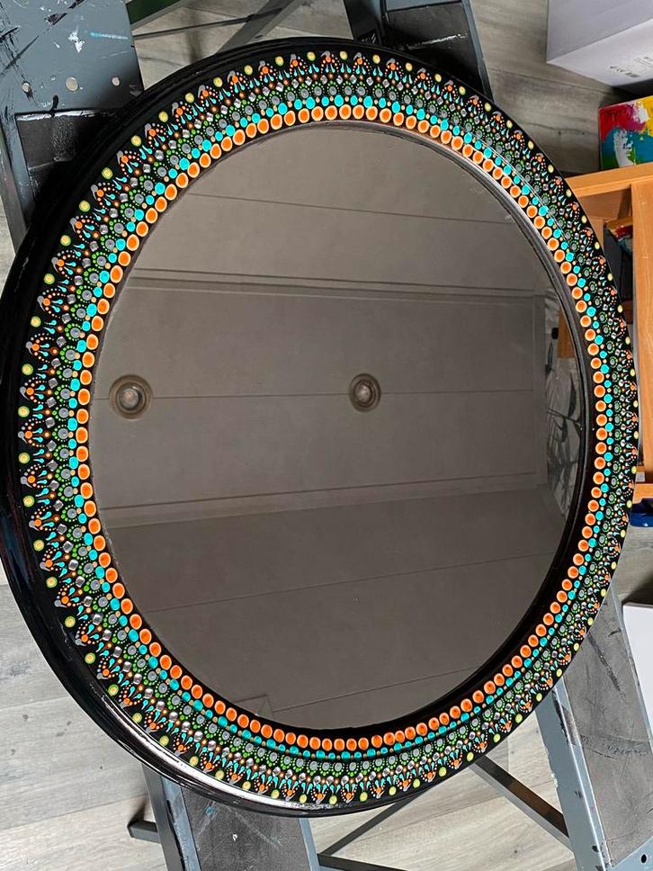 Handgemaakte Spiegel met Uniek Design, Huis en Inrichting, Woonaccessoires | Spiegels, Nieuw, 50 tot 75 cm, Minder dan 100 cm
