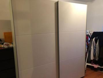 Schuifdeurkast White Line (raugh)