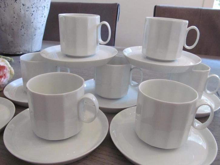 8 Rosenthal Polygon Tapio Wirkkala Kop + Schotels, Huis en Inrichting, Keuken | Servies, Zo goed als nieuw, Kop(pen) en/of Schotel(s)