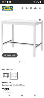 Hoge tafel + 2 stoelen ikea wit, Huis en Inrichting, Tafels | Eettafels, Ophalen, 100 tot 150 cm, 50 tot 100 cm, Zo goed als nieuw