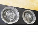 2 Kristallen onderzetters Brocante Nostalgisch. beschadiging, Ophalen of Verzenden