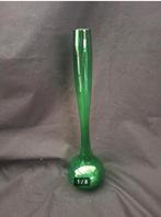 Vintage Bulb Artglass Vase Green style of Blomglas Sweden 45, Ophalen of Verzenden