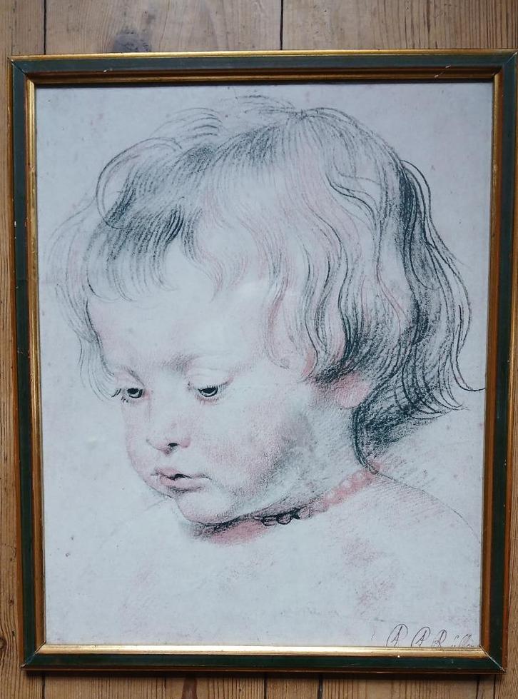 Gezicht van een baby: Peter Paul Rubens, Antiek en Kunst, Curiosa en Brocante, Ophalen