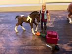 Schleich veulentje met verzorgster, Ophalen of Verzenden, Gebruikt