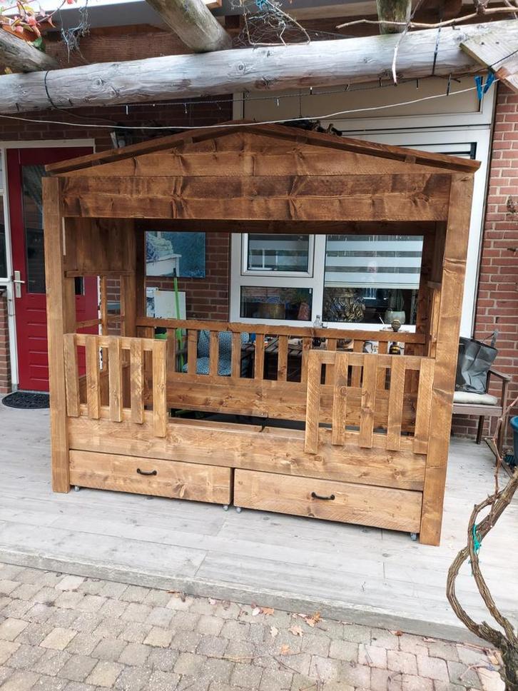 Jungle bedstee steigerhout, Kinderen en Baby's, Kinderkamer | Bedden, Ophalen of Verzenden