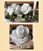 Corsage - wit - vintage - 2 bloemen en Corsage Roos - wit, Antiek en Kunst, Antiek | Kleding en Accessoires, Ophalen of Verzenden