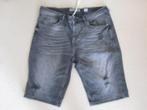 Jeans short donker grijs 36, Verzenden, Zo goed als nieuw, Grijs, Broek of Spijkerbroek